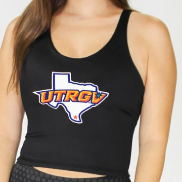 UTRGV- Angel Crop Top Bra in Black